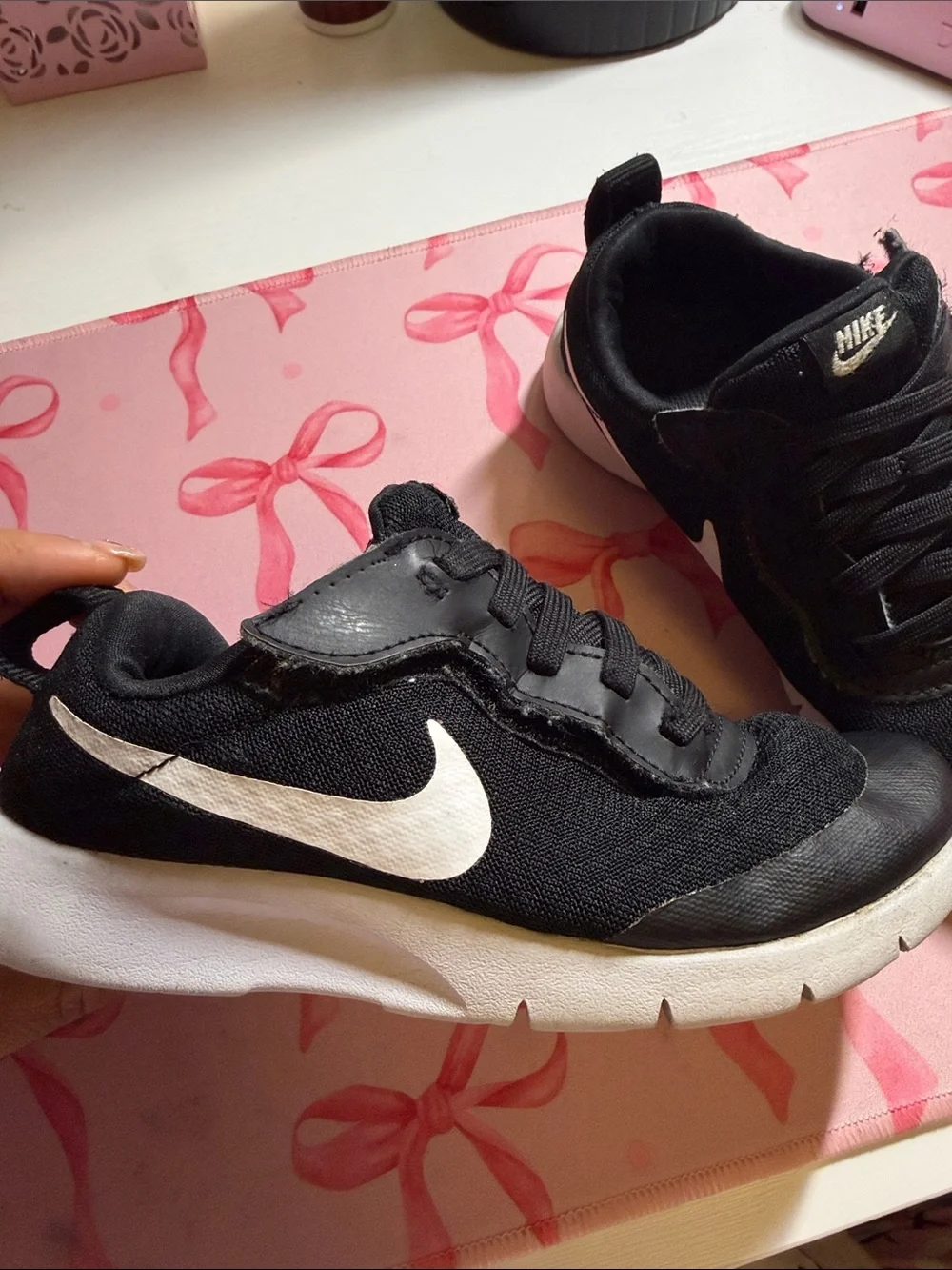 Nike Kids Black and White Low-Top Sneakers
